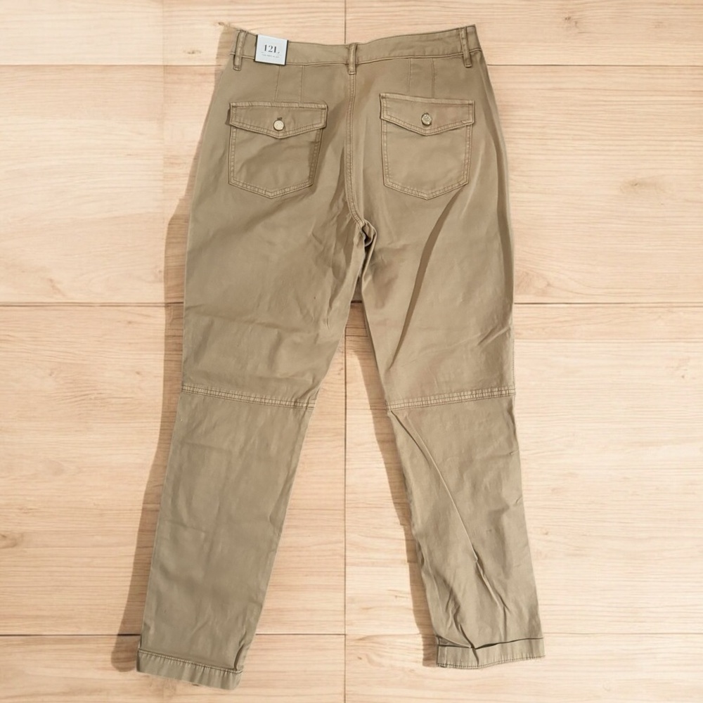 NWT WHBM High Rise Pret-A-Jet Slim Ankle Pants, Toasted Hazelnut Size 12L - Picture 2 of 9